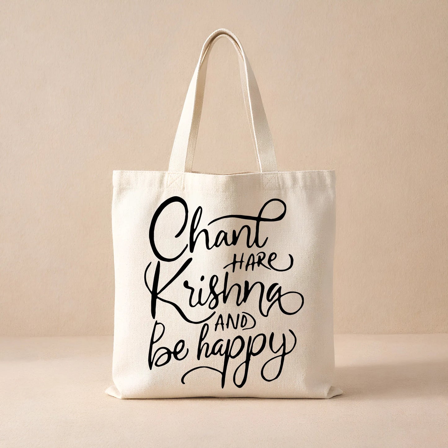 Chant Hare Krishna And Be Happy - Totebag