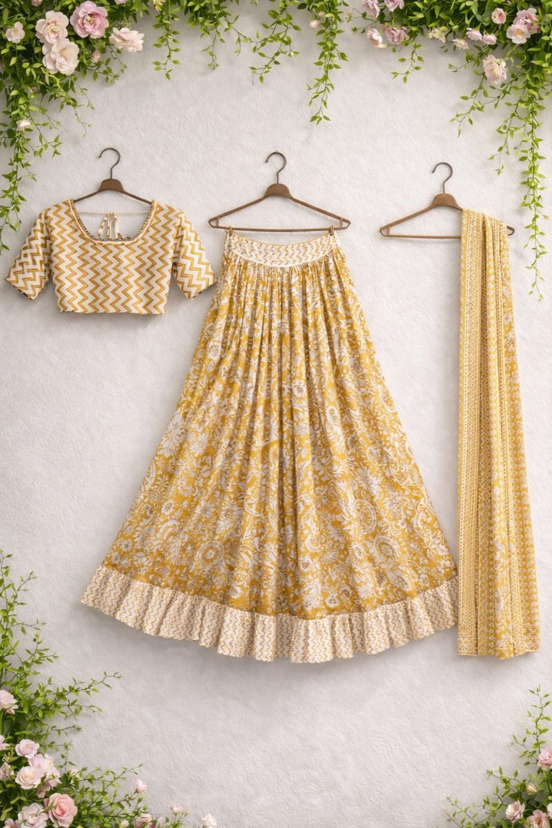 Kanak Pushpa Radha Seva Gopi Dress Set