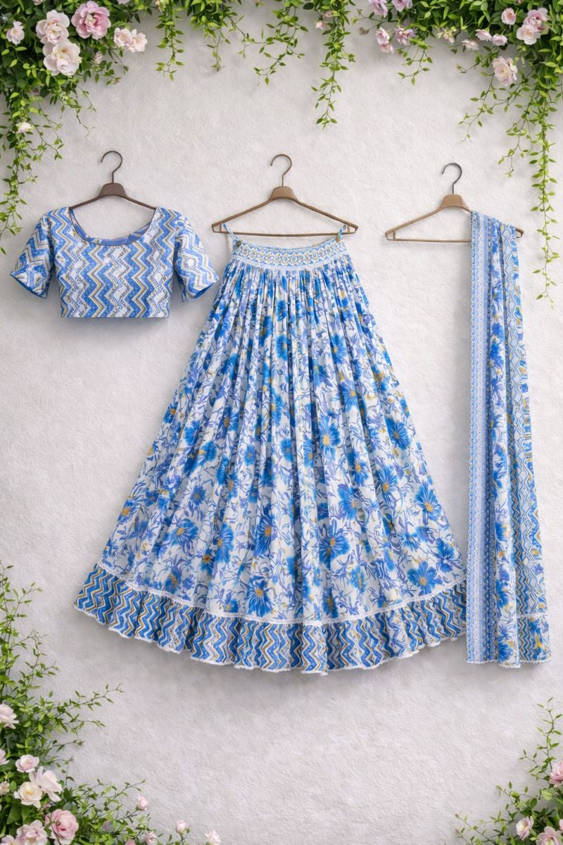 Yamuna Neel Pushpa Gopi Dress Set