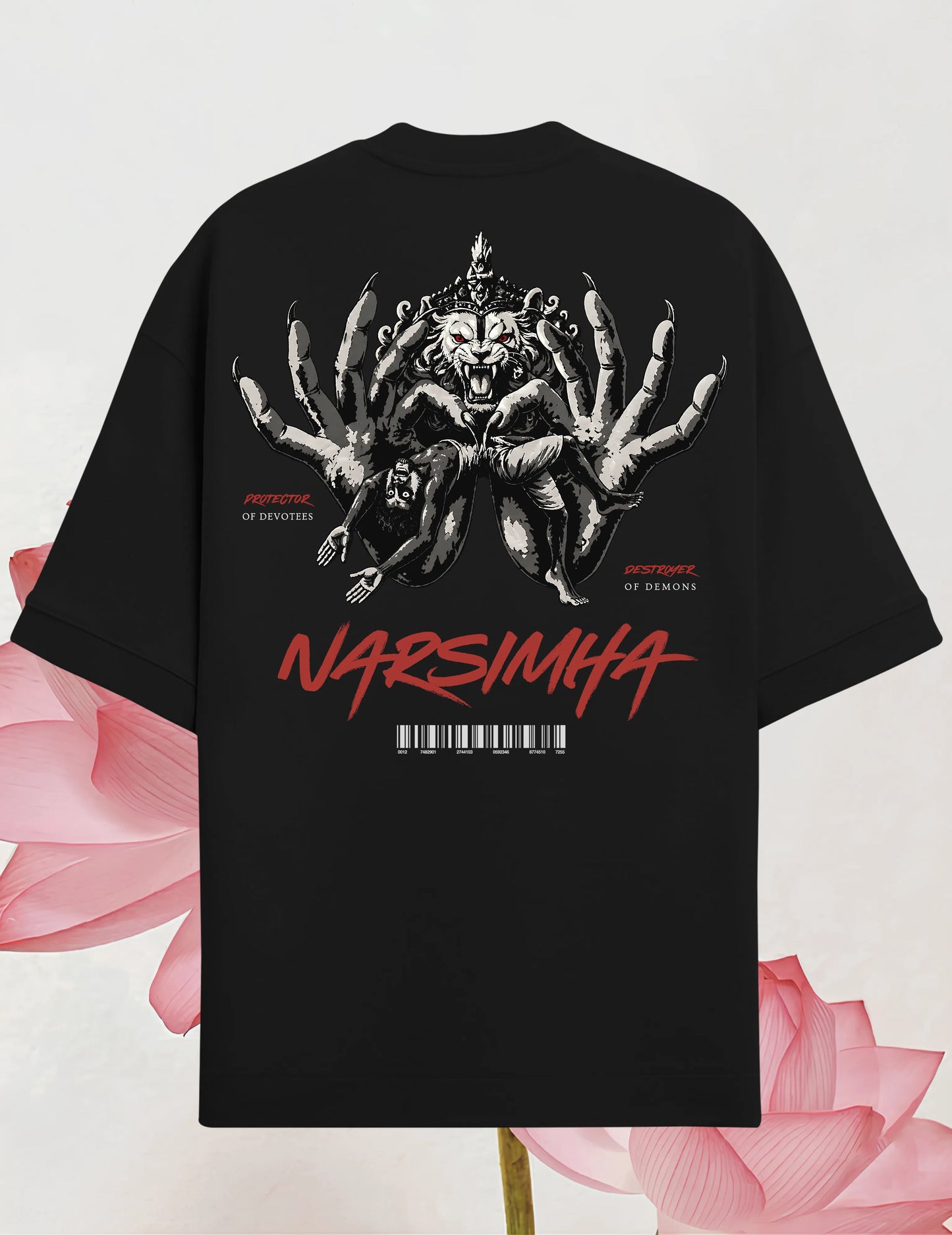 Narasimha Oversized T-Shirt – Protector of Devotees Graphic Streetwear