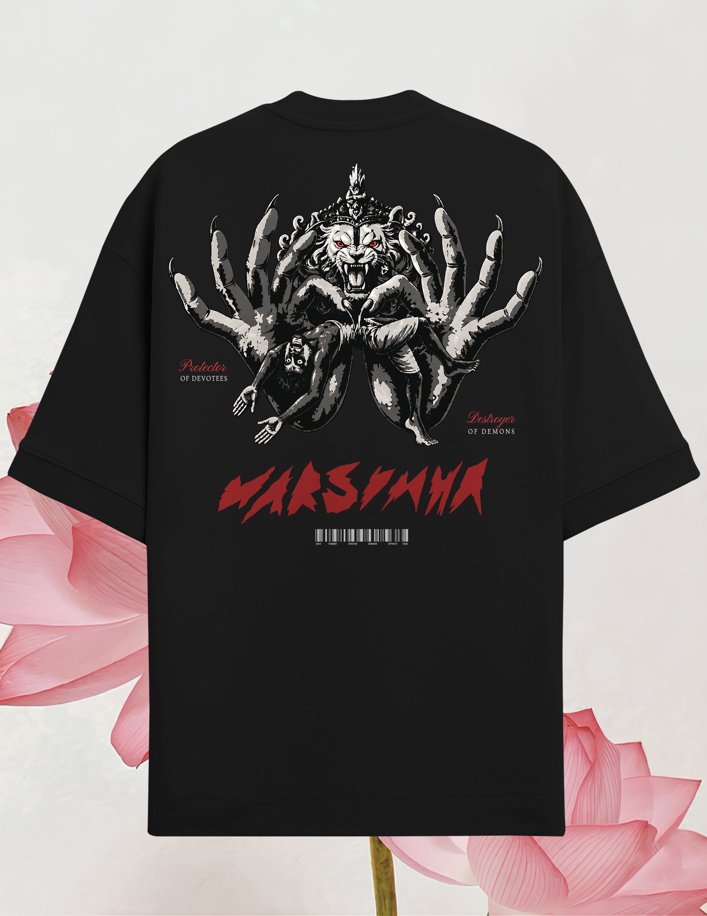 Narasimha Oversized T-Shirt – Protector of Devotees Graphic Streetwear